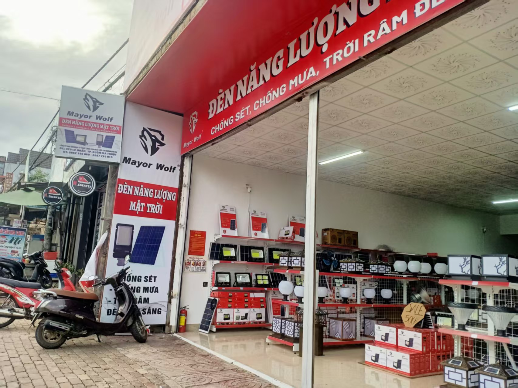 Major Wolf's operational office for solar-powered lighting projects